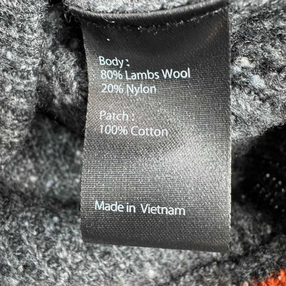 Flint and Tinder Mens Lambswool Blend Elbow Patch Sweater Gray Large F-310013